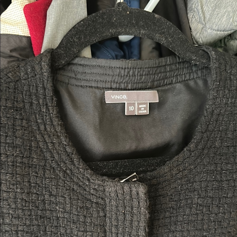 Vince Black Zip up women’s size 10